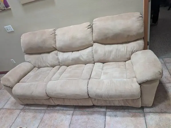Sofa and Loveseat Set Buff Color material. Not leather.