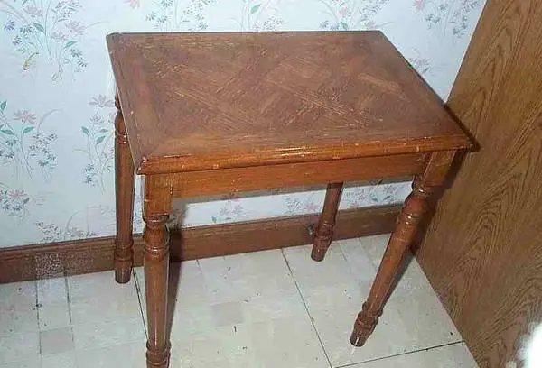 SMALL end TABLE Wood Compact Night Stand Furniture Removable Legs