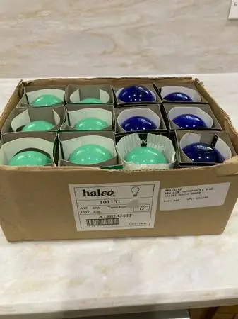 Vintage Colored A19Bulbs, 40W, and E26 medium screw base