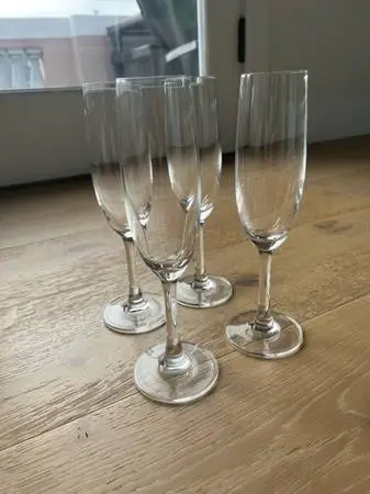 Champagne Flute glasses, Set of 4