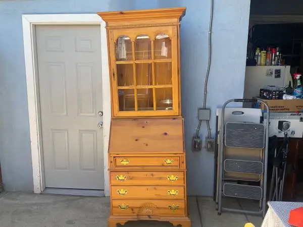 lexington secretary desk hutch Solid wood oak with light 120