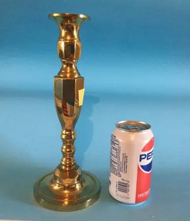 Tall brass candle holder