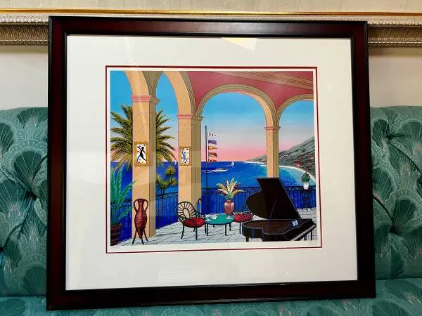 Fanch Ledan “Terrasse au Piano” signed serigraph
