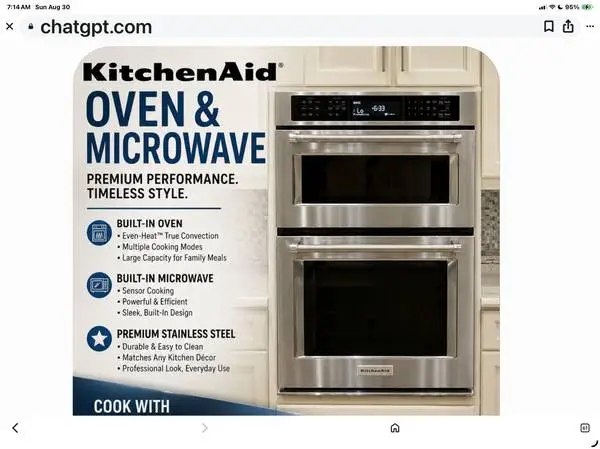 KITCHEN AID OVEN and MICROWAVE COMBINATION UNIT