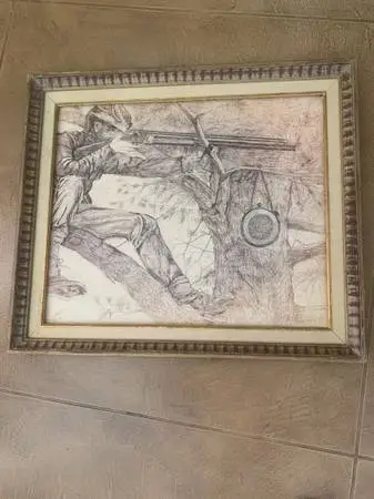 Original Drawing Re-Creation of Winslow Homer Civil War Etching