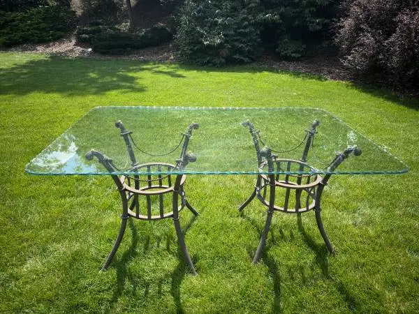 Glass kitchen table