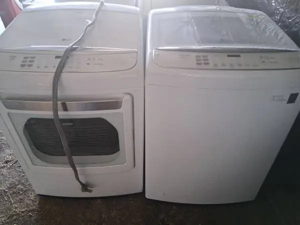 L.g direct drive washer and dryer set, LARGE