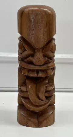 Vintage Hawaiian Tiki God Totem by Maui Artist Hia Lavaka Signed