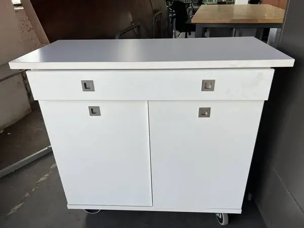 White Storage Unit with Shelves & Drawer (NW Office Liquidations)
