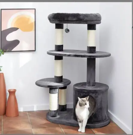 *****FRISCO 48 HEAVY DUTY FAUX FUR CAT TREE AND CONDO*****