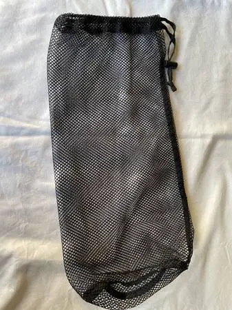 Large black mesh bag stuff sack 18x 8