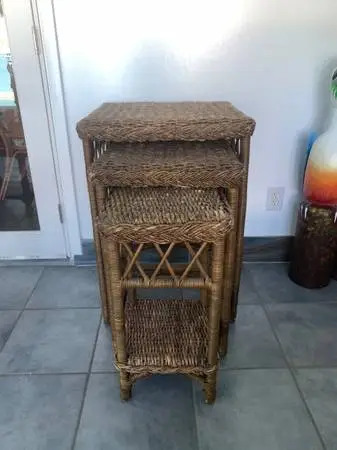 Wicker Nesting Tables
