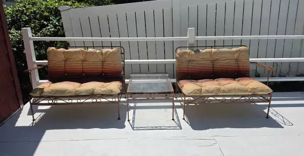 Wrought Iron 3 piece patio furniture
