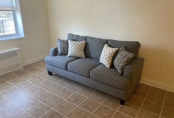 Gray 3 Seat Couch and 50 inch TV