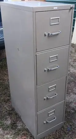 HON,4-Drawer,Gray,Letter File Cabinet,File Followers,Lock-key,Rails
