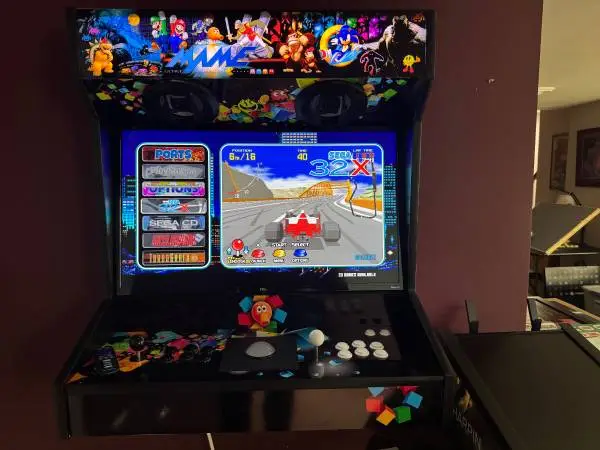 Wall mounted retro gaming machine