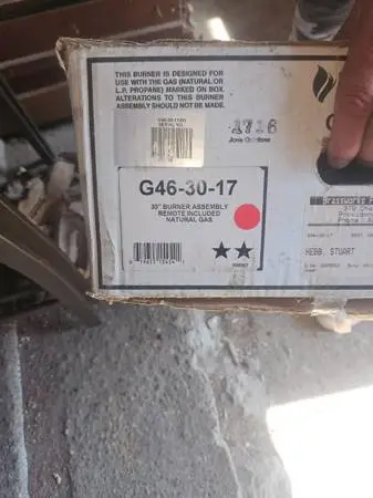 30 inch gas burner insert