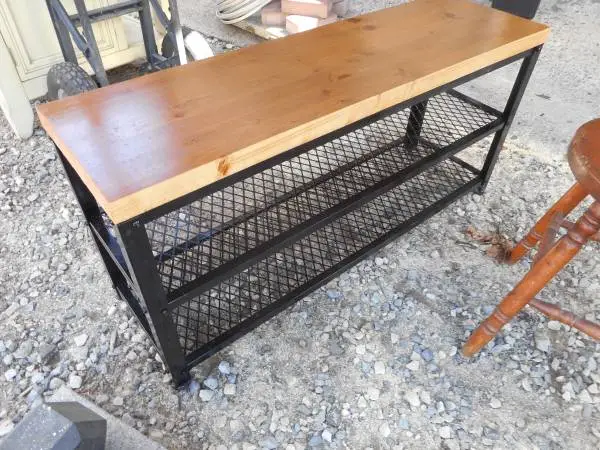 Sturdy Bench with Shelves (Like New)