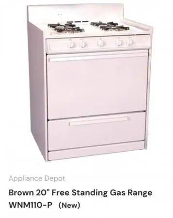 Brown 20 Free Standing Gas Range WNM110-P