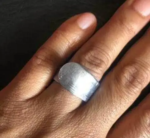 Vintage Sz 8 Brazil Chef Ring Stainless Steel Size 8