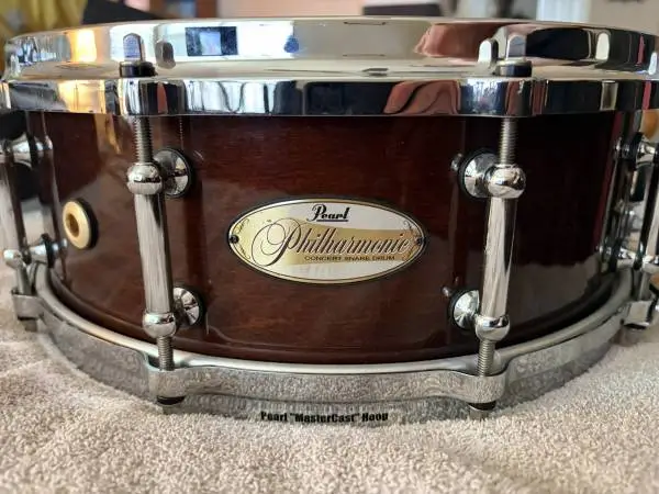 Pearl Philharmonic PHP1450 14x5 Maple Concert Snare Drum, Case & Stand