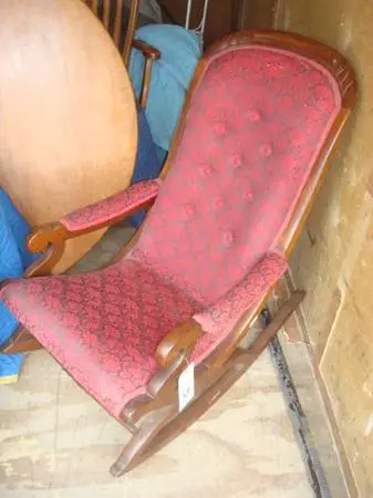 victorian high back rocking chair