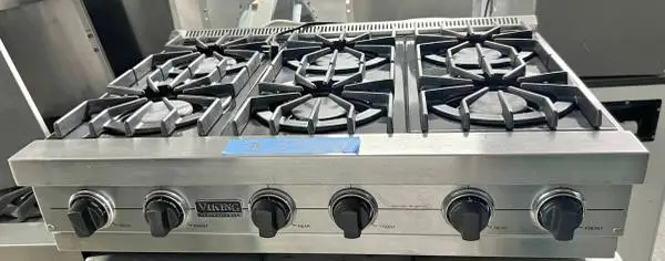 Viking Gas Rangetop 6 Burner Stainless Steel Cooktop  36 Inch
