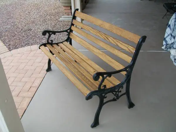 2 ANTIQUE RESTORED PATIO BENCHES
