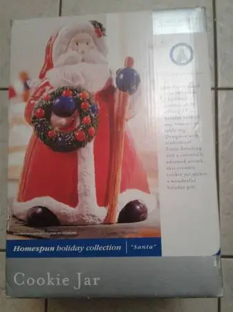 *Ceramic Santa Cookie Jar in Box*