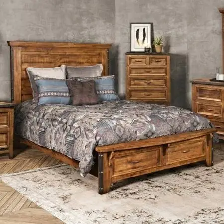 New solid wood bed frame with drawers and bench - queen or king