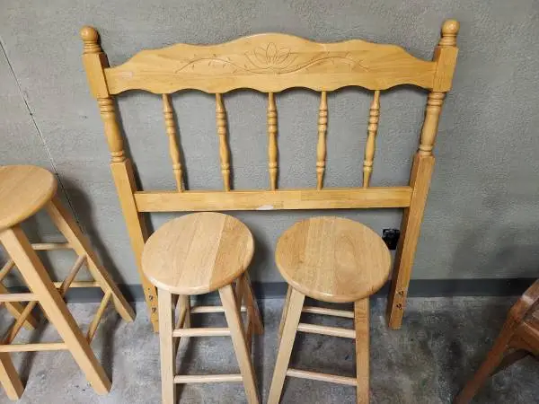 Solid wooden twin sized headboard