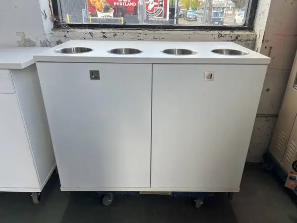 Garbage and Recycling Center with Receptacles (NW Office Liquidations)