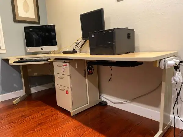 L-Sharp Computer Desk w/ File Cabinet