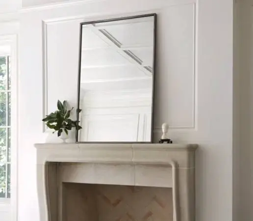 Surya Verbena 31 X 47 Rectangular Flat Metal Framed Wall Mounted Mirror