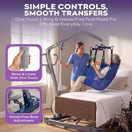ProHeal Electric Patient Lift, 500LB capacity Patient Transfer Lifter for Home U