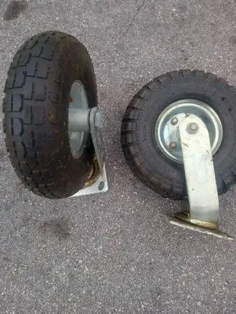 A pair of ball bearing casters