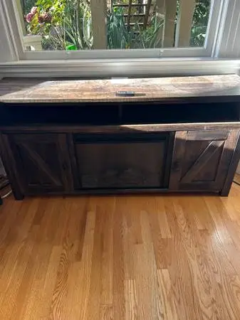 Tv stand with electric fireplace