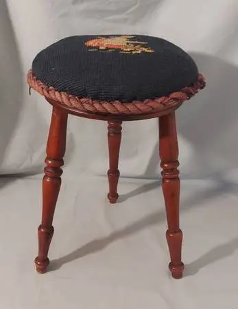 Early Needlepoint Stool