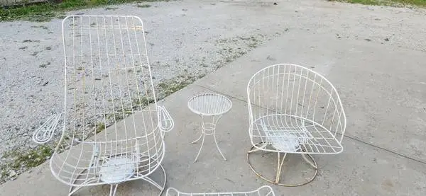 Vintage/ Antique metal Furniture set 10 piece.... rare
