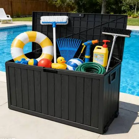 DECK BOX  75 Gallon for Pool Patio Yard Garage Basement