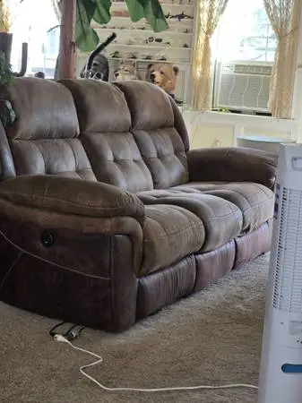 DUAL RECLINING SOFA  FULL POWER  ONE DAY SALE