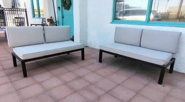 Outdoor 2 Metal Patio Loveseat