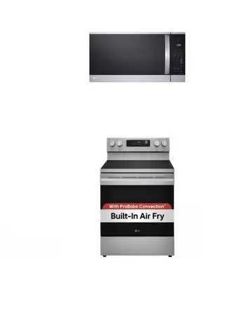 LG gas smart stove and LG microwave set