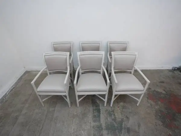 Set of 6 McGuire Style Bamboo Dining Chairs $1,999.00 21 W x 21 D x