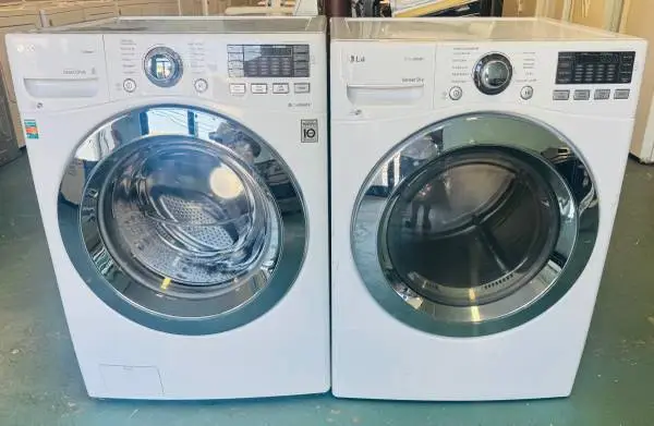 LGfront load washer and dryer set 20% off