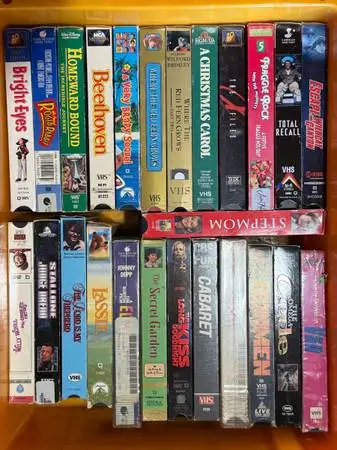Box Full Of VHS Tapes