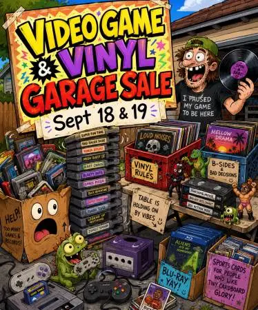 **Huge Video Game, Vinyl, Music, Movie & Collectibles Garage Sale — Se