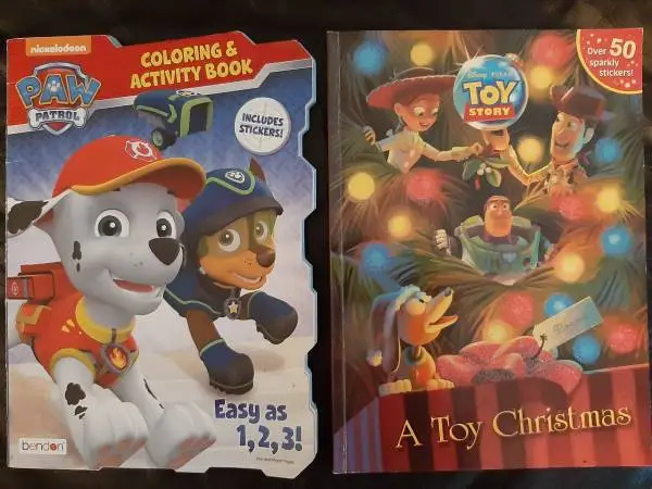 Coloring/activity/sticker books, educational books, all gently used