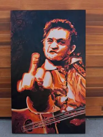 Johnny Cash Canvas Art $275
