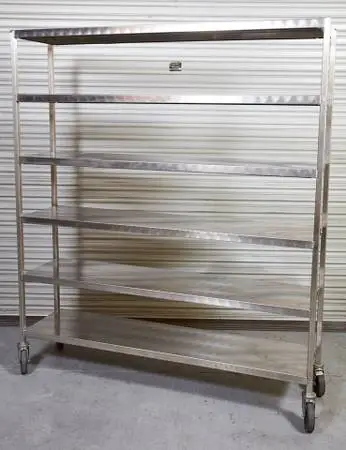 Stainless Steel Rolling Shelves - Lab/Restaurant/Retail/Manufacturing